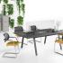 Bureau modulable open space individuel ou bench avec appui sur meuble, gamme Santis - France Bureau